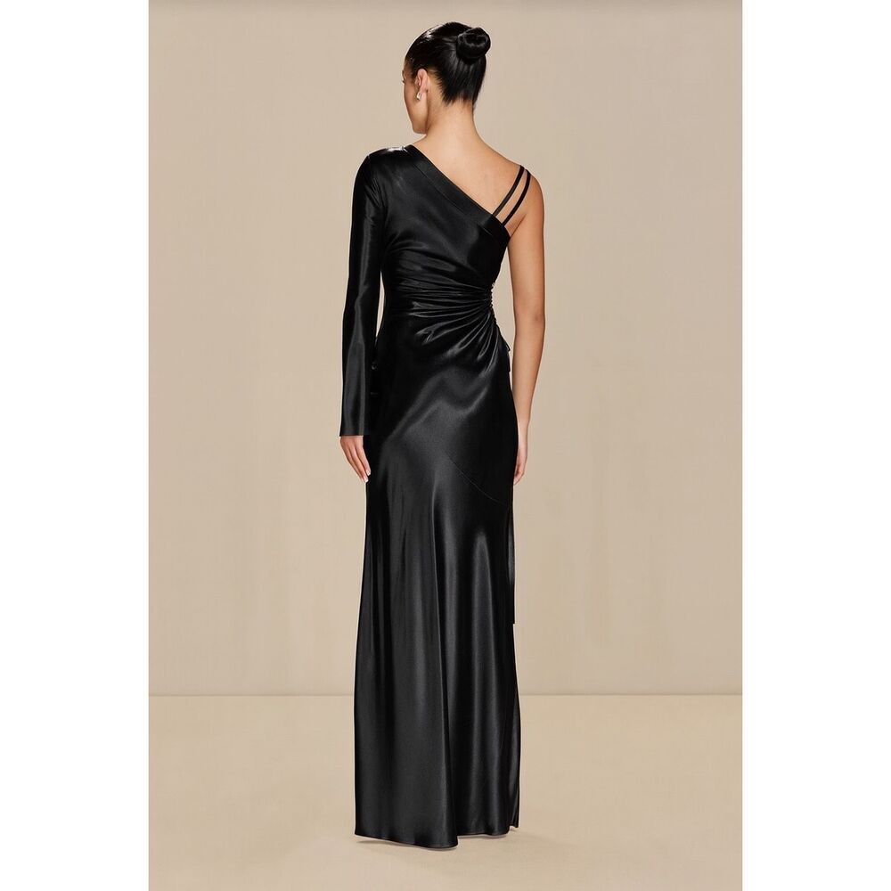 Sonya Moda NOURA Maxi Dress in Black Wedding Guest Cocktail Summer size S NWT